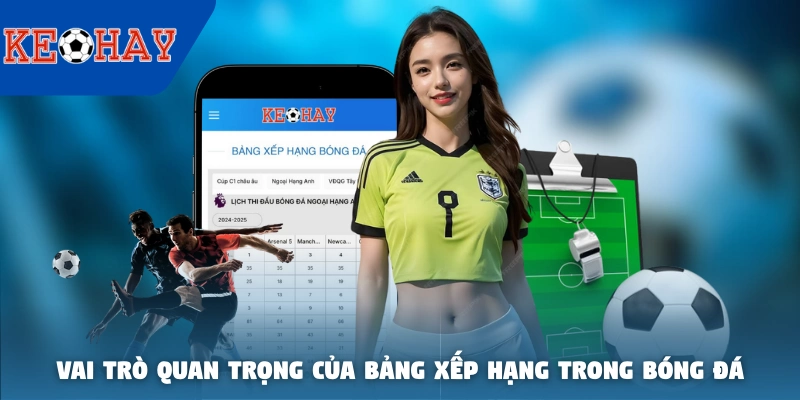 Vai trò quan trọng của bảng xếp hạng trong bóng đá