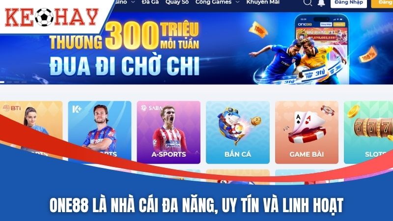 ONE88 là nhà cái đa năng, uy tín và linh hoạt