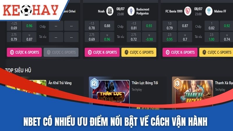 NBET có nhiều ưu điểm nổi bật về cách vận hành 