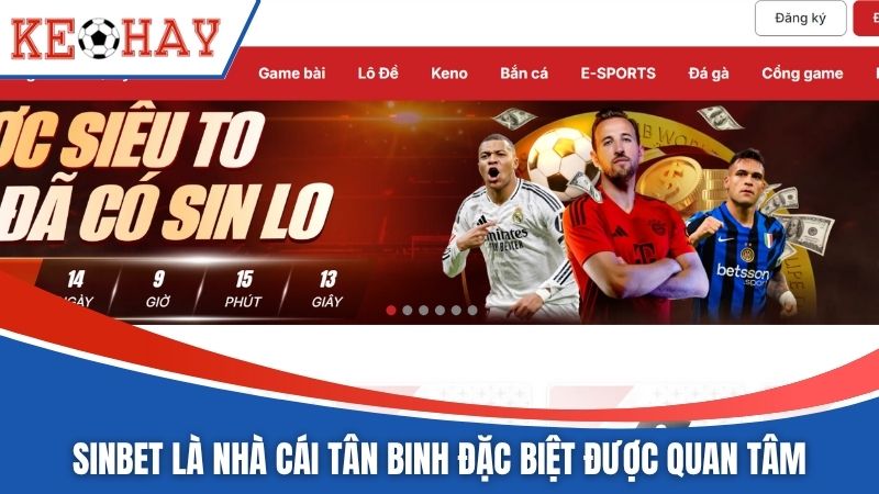 SINBET là nhà cái tân binh đặc biệt được quan tâm